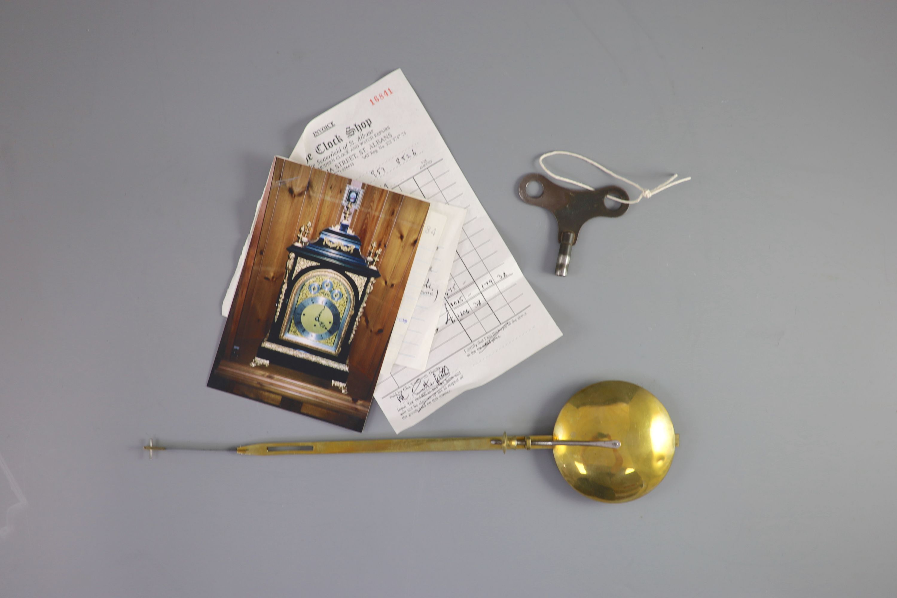 A large late Victorian ormolu mounted bracket clock, 73cm high